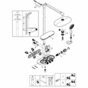Душевая система GROHE Rainshower System SmartControl 360 DUO с термостатом для душа, хром (26250000) Душевая система GROHE Rainshower System SmartControl 360 DUO с термостатом для душа, хром (26250000)