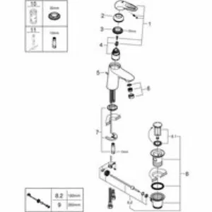 Смеситель для раковины GROHE Eurostyle, S-size, хром (33558003) Смеситель для раковины GROHE Eurostyle, S-size, хром (33558003)