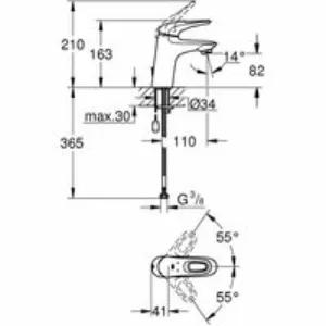 Смеситель для раковины GROHE Eurostyle, S-size, хром (33557003) Смеситель для раковины GROHE Eurostyle, S-size, хром (33557003)