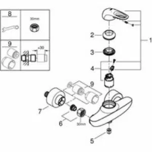 Смеситель для душа GROHE Eurostyle, хром (33590003) Смеситель для душа GROHE Eurostyle, хром (33590003)