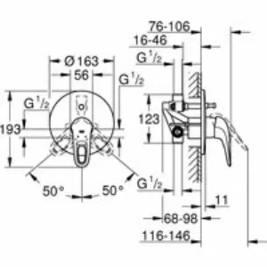 Смеситель для ванны GROHE Eurostyle, хром (33637003) Смеситель для ванны GROHE Eurostyle, хром (33637003)