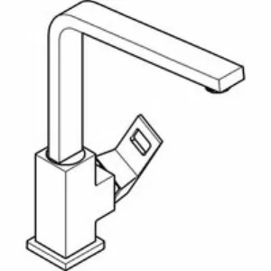 Смеситель для кухни GROHE Eurocube, суперсталь (31255DC0) Смеситель для кухни GROHE Eurocube, суперсталь (31255DC0)
