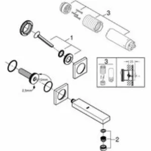 Внешняя часть смесителя для раковины GROHE Eurocube Joy на 2 отверстия, хром (19998000) Внешняя часть смесителя для раковины GROHE Eurocube Joy на 2 отверстия, хром (19998000)
