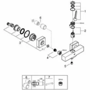 Смеситель для душа GROHE Eurocube Joy, хром (23665000) Смеситель для душа GROHE Eurocube Joy, хром (23665000)