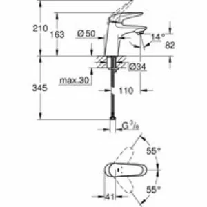 Смеситель для раковины GROHE Eurostyle, S-size, хром (23715003) Смеситель для раковины GROHE Eurostyle, S-size, хром (23715003)