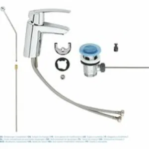 Смеситель для раковины GROHE Start QuickFix с донным клапаном, S-size, хром (32559001) Смеситель для раковины GROHE Start QuickFix с донным клапаном, S-size, хром (32559001)