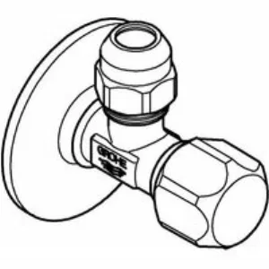 Угловой вентиль GROHE 1/2-3/8 для подключения смесителей, хром (22018000) Угловой вентиль GROHE 1/2-3/8 для подключения смесителей, хром (22018000)