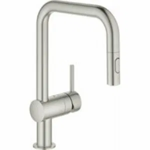 Смеситель для кухни GROHE Minta с вытяжным душем, U-образный излив, суперсталь (32322DC2) Смеситель для кухни GROHE Minta с вытяжным душем, U-образный излив, суперсталь (32322DC2)