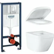 Комплект инсталляции GROHE Rapid SL 3 в 1 с унитазом Euro Ceramic и сиденьем с микролифтом (NW0113)