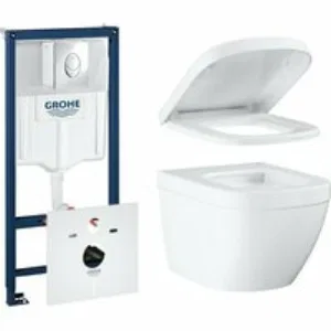 Комплект инсталляции GROHE Rapid SL 4 в 1 с унитазом Euro Ceramic и сиденьем с микролифтом (NW0133) Комплект инсталляции GROHE Rapid SL 4 в 1 с унитазом Euro Ceramic и сиденьем с микролифтом (NW0133)