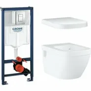 Комплект инсталляции GROHE Rapid SL 3 в 1 с унитазом Euro Ceramic и сиденьем (NW0135)