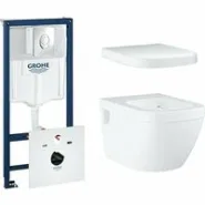 Комплект инсталляции GROHE Rapid SL 4 в 1 с унитазом Euro Ceramic и сиденьем (NW0136)