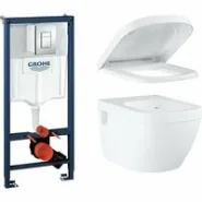 Комплект инсталляции GROHE Rapid SL 3 в 1 с унитазом Euro Ceramic и сиденьем с микролифтом (NW0138)