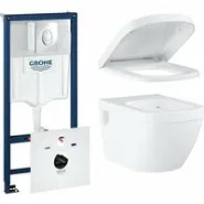 Комплект инсталляции GROHE Rapid SL 4 в 1 с унитазом Euro Ceramic и сиденьем с микролифтом (NW0139)