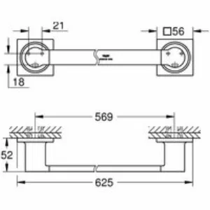 Держатель для полотенца GROHE Allure, 600 мм, теплый закат матовый (40341DL1) Держатель для полотенца GROHE Allure, 600 мм, теплый закат матовый (40341DL1)
