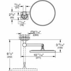 Зеркало с увеличением GROHE Allure, хром (40967001) Зеркало с увеличением GROHE Allure, хром (40967001)