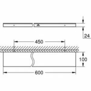 Полочка GROHE Allure, холодный рассвет матовый (40965GN1) Полочка GROHE Allure, холодный рассвет матовый (40965GN1)
