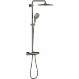 Душевая система GROHE Rainshower SmartActive 310 с термостатом для душа, темный графит глянцевый (26836A00) Душевая система GROHE Rainshower SmartActive 310 с термостатом для душа, темный графит глянцевый (26836A00)