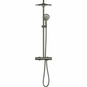 Душевая система GROHE Rainshower SmartActive 310 с термостатом для душа, темный графит глянцевый (26836A00) Душевая система GROHE Rainshower SmartActive 310 с термостатом для душа, темный графит глянцевый (26836A00)