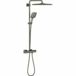 Душевая система GROHE Rainshower SmartActive 310 Cube с термостатом для душа, темный графит глянцевый (26837A00) Душевая система GROHE Rainshower SmartActive 310 Cube с термостатом для душа, темный графит глянцевый (26837A00)