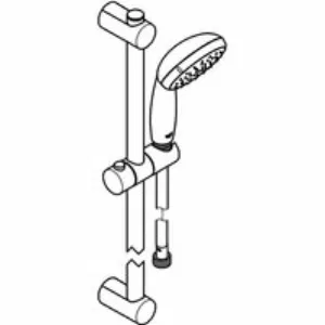 Душевой гарнитур GROHE Vitalio Start 100, 2 режима струи, душевая штанга 600 мм, 5,7 л/мин, чёрный (279482430) Душевой гарнитур GROHE Vitalio Start 100, 2 режима струи, душевая штанга 600 мм, 5,7 л/мин, чёрный (279482430)
