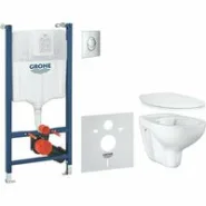 Комплект инсталляции GROHE Solido 5 в 1 с унитазом Bau Ceramic и сиденьем (39888000)