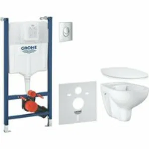 Комплект инсталляции GROHE Solido 5 в 1 с унитазом Bau Ceramic и сиденьем (39888000) Комплект инсталляции GROHE Solido 5 в 1 с унитазом Bau Ceramic и сиденьем (39888000)