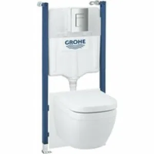 Комплект инсталляции GROHE Solido 5 в 1 с унитазом Euro Ceramic и сиденьем (39889000) Комплект инсталляции GROHE Solido 5 в 1 с унитазом Euro Ceramic и сиденьем (39889000)