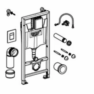 Комплект инсталляции GROHE Rapid SL 3 в 1 для подвесного унитаза, черный глянец (39940000) Комплект инсталляции GROHE Rapid SL 3 в 1 для подвесного унитаза, черный глянец (39940000)