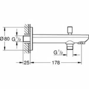 Душевая система GROHE BauEdge со смесителем для ванны, хром (1000190) Душевая система GROHE BauEdge со смесителем для ванны, хром (1000190)