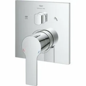 Внешняя часть смесителя для ванны GROHE Allure скрытого монтажа на 3 потребителя, квадратная, хром (29176001) Внешняя часть смесителя для ванны GROHE Allure скрытого монтажа на 3 потребителя, квадратная, хром (29176001)