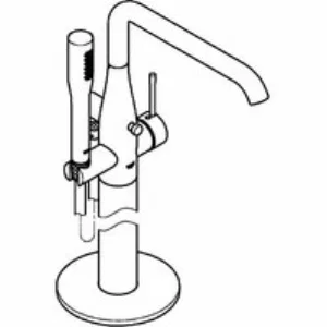 Внешняя часть смесителя для ванны GROHE Essence напольного монтажа, хром (25248001) Внешняя часть смесителя для ванны GROHE Essence напольного монтажа, хром (25248001)