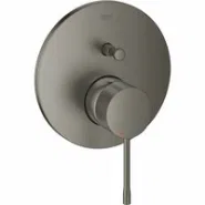Внешняя часть смесителя для ванны GROHE Essence скрытого монтажа на 2 потребителя, круглая, темный графит матовый (24167AL1)