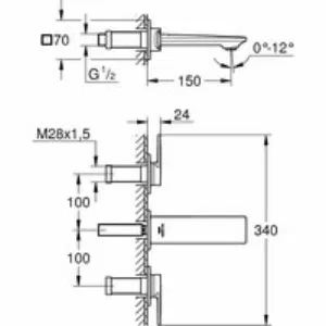 Внешняя часть смесителя для раковины GROHE Allure скрытого монтажа, на 3 отверстия, S-Size, хром (20189002) Внешняя часть смесителя для раковины GROHE Allure скрытого монтажа, на 3 отверстия, S-Size, хром (20189002)