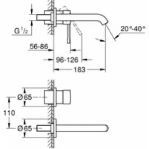 Внешняя часть смесителя для раковины GROHE Essence скрытого монтажа, на 2 отверстия, M-Size, темный графит глянец (29192A01) Внешняя часть смесителя для раковины GROHE Essence скрытого монтажа, на 2 отверстия, M-Size, темный графит глянец (29192A01)
