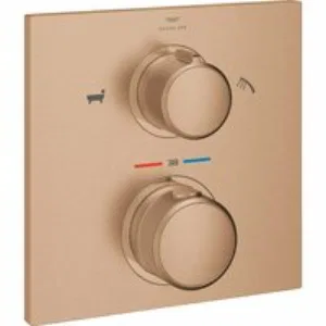 Внешняя часть термостата для ванны GROHE Allure скрытого монтажа на 2 потребителя, квадратная, теплый закат матовый (19446DL2) Внешняя часть термостата для ванны GROHE Allure скрытого монтажа на 2 потребителя, квадратная, теплый закат матовый (19446DL2)