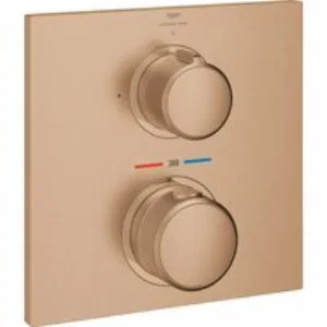 Внешняя часть термостата для душа GROHE Allure скрытого монтажа на 1 потребителя, квадратная, теплый закат матовый (19380DL2) Внешняя часть термостата для душа GROHE Allure скрытого монтажа на 1 потребителя, квадратная, теплый закат матовый (19380DL2)