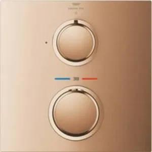 Внешняя часть термостата для душа GROHE Allure скрытого монтажа на 1 потребителя, квадратная, теплый закат матовый (19380DL2) Внешняя часть термостата для душа GROHE Allure скрытого монтажа на 1 потребителя, квадратная, теплый закат матовый (19380DL2)