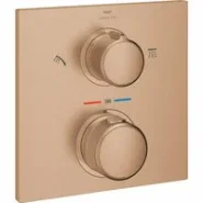 Внешняя часть термостата для душа GROHE Allure скрытого монтажа на 2 потребителя, квадратная, теплый закат матовый (29181DL2)