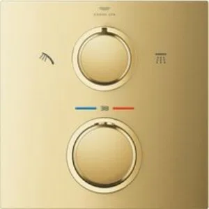 Внешняя часть термостата для душа GROHE Allure скрытого монтажа на 2 потребителя, квадратная, холодный рассвет матовый (29181GN2) Внешняя часть термостата для душа GROHE Allure скрытого монтажа на 2 потребителя, квадратная, холодный рассвет матовый (29181GN2)