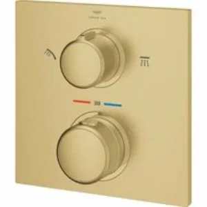 Внешняя часть термостата для душа GROHE Allure скрытого монтажа на 2 потребителя, квадратная, холодный рассвет матовый (29181GN2) Внешняя часть термостата для душа GROHE Allure скрытого монтажа на 2 потребителя, квадратная, холодный рассвет матовый (29181GN2)
