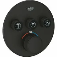 Внешняя часть термостата для душа GROHE Grohtherm SmartControl на 3 потребителя, фантомный черный (29508KF0)