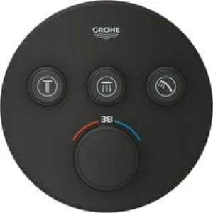 Внешняя часть термостата для душа GROHE Grohtherm SmartControl на 3 потребителя, фантомный черный (29508KF0) Внешняя часть термостата для душа GROHE Grohtherm SmartControl на 3 потребителя, фантомный черный (29508KF0)