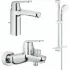 Готовый комплект для ванной комнаты GROHE Eurosmart Cosmopolitan, хром (1000179) Готовый комплект для ванной комнаты GROHE Eurosmart Cosmopolitan, хром (1000179)