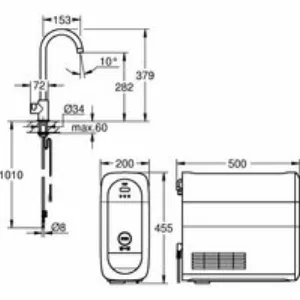 Кран для кухонной мойки GROHE Blue Home Mono с системой фильтрации, охлаждения и газирования воды, Wi-Fi, суперсталь (31498DC1) Кран для кухонной мойки GROHE Blue Home Mono с системой фильтрации, охлаждения и газирования воды, Wi-Fi, суперсталь (31498DC1)