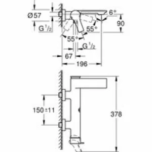 Смеситель для ванны GROHE Allure, теплый закат матовый (32826DL1) Смеситель для ванны GROHE Allure, теплый закат матовый (32826DL1)