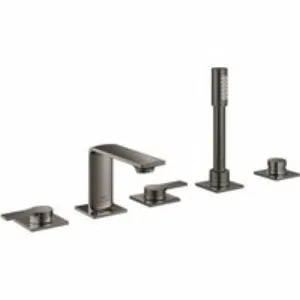 Смеситель для ванны GROHE Allure двухвентильный, на 5 отверстий, на край ванны, темный графит глянец (25221A01) Смеситель для ванны GROHE Allure двухвентильный, на 5 отверстий, на край ванны, темный графит глянец (25221A01)