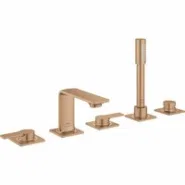 Смеситель для ванны GROHE Allure двухвентильный, на 5 отверстий, на край ванны, теплый закат матовый (25221DL1)