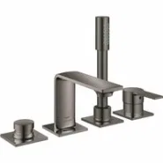 Смеситель для ванны GROHE Allure на 4 отверстия, на край ванны, темный графит глянец (19316A01)