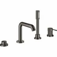Смеситель для ванны GROHE Essence на 4 отверстия, темный графит глянцевый (25251A01)